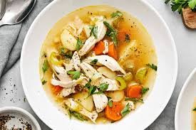 Chicken boil with soup