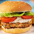 Spinach and Corn Open Burger