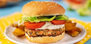 Spinach and Corn Open Burger