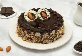 Round dutch  almond cake + Popper 40 inch + Sparkle candle 