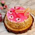  Premium Rose Gulkand Small Red Hearts Cake Small + Popper 40 inch + Sparkle candle 