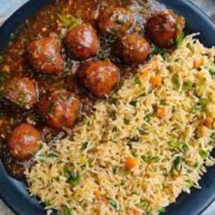 paneer manchurian rice 