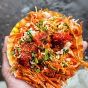 kadhai Manchurian Chinese bhel 